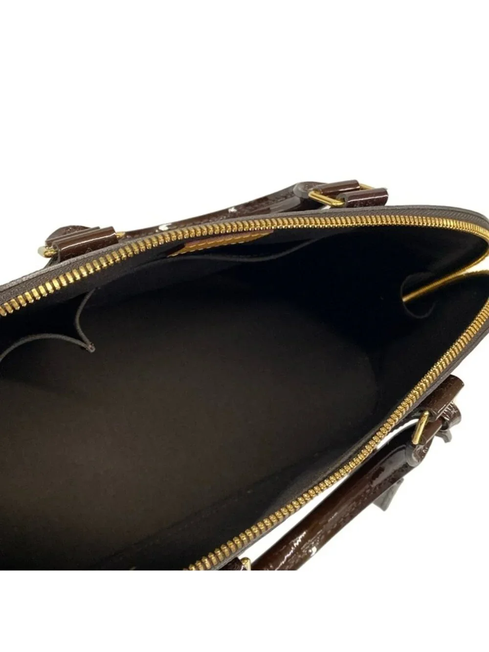 Louis Vuitton Handbag Monogram Vernis Alma PM Terre Domble Leather
